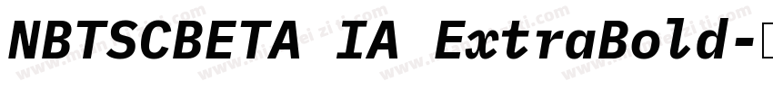 NBTSCBETA IA ExtraBold字体转换